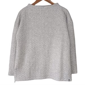 NWT Talbots Petite Metallic Pullover Long Sleeve Boat Neck Quilted Sweater Sz Mp